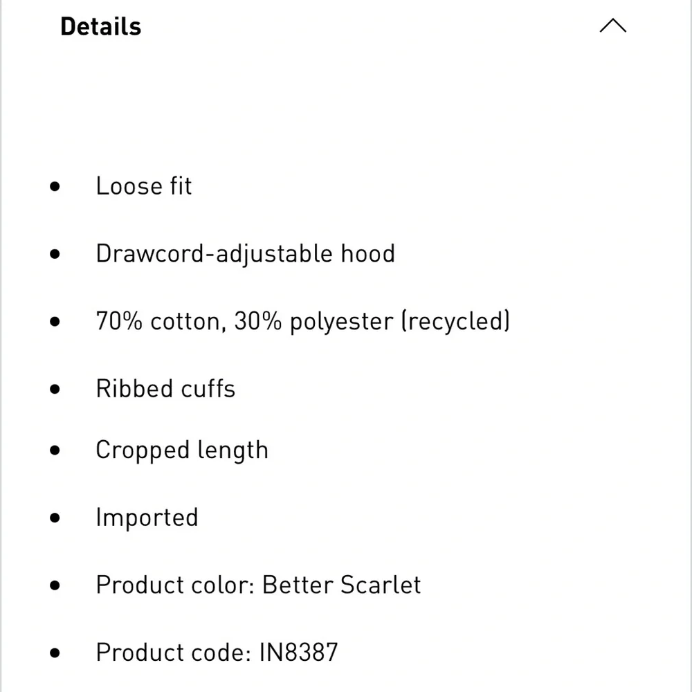 Adidas Adicolor 3-Stripes Short Hoodie M - Picture 5 of 5
